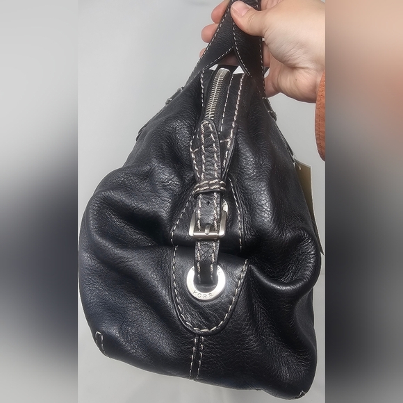 Michael Kors Hudson Large Black Pebbled Leather Shoulder Bag Satchel NWT $398 - Picture 4 of 16